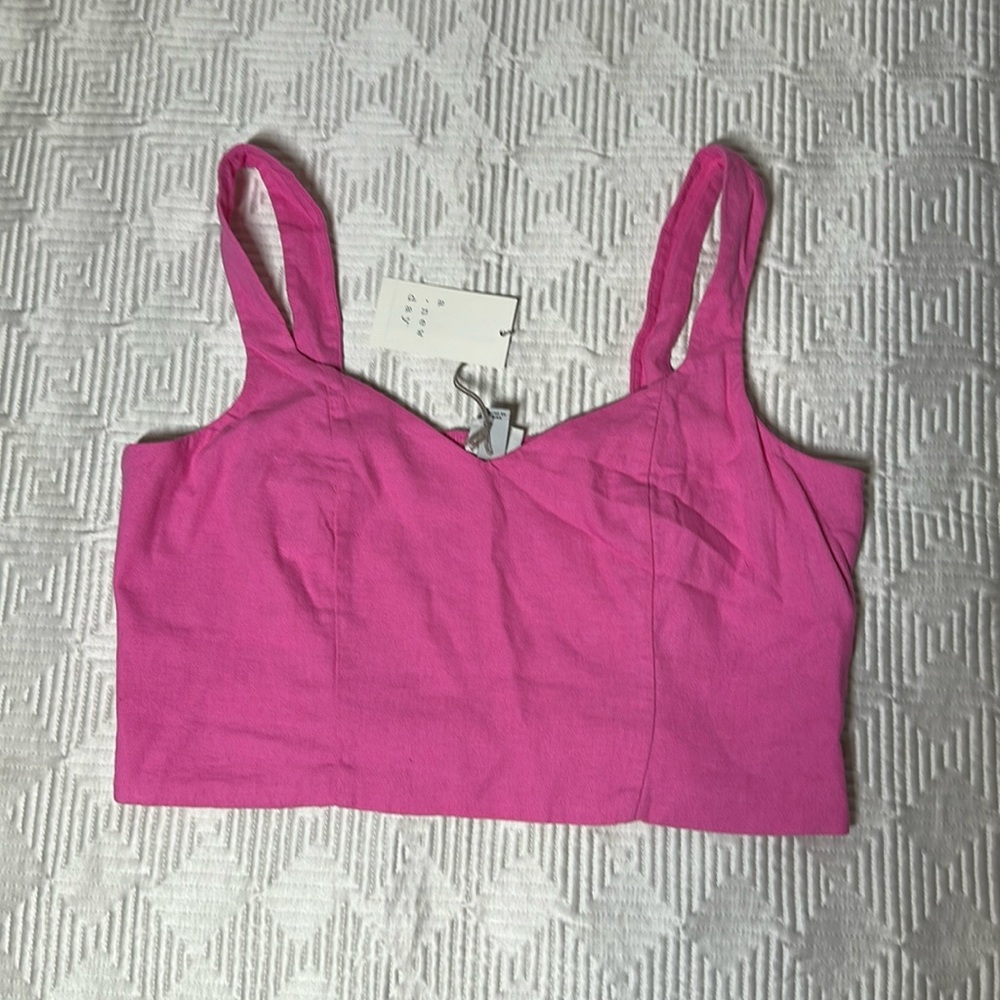 A New Day pink crop top size M